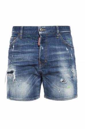 Paint-splatter effect denim shorts, zdjęcie 1 Paint-splatter effect denim shorts od Dsquared2